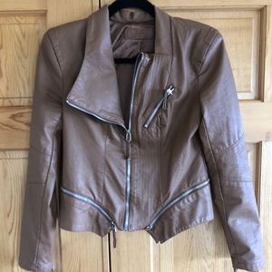 Faux Leather Tan Jacket